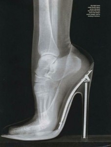 High Heeled Shoe Xray
